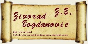 Živorad Bogdanović vizit kartica